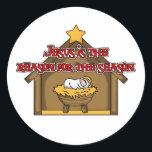 Pegatina Redonda The Reason for the Season 1<br><div class="desc">Jesus is the Reason for the Season</div>