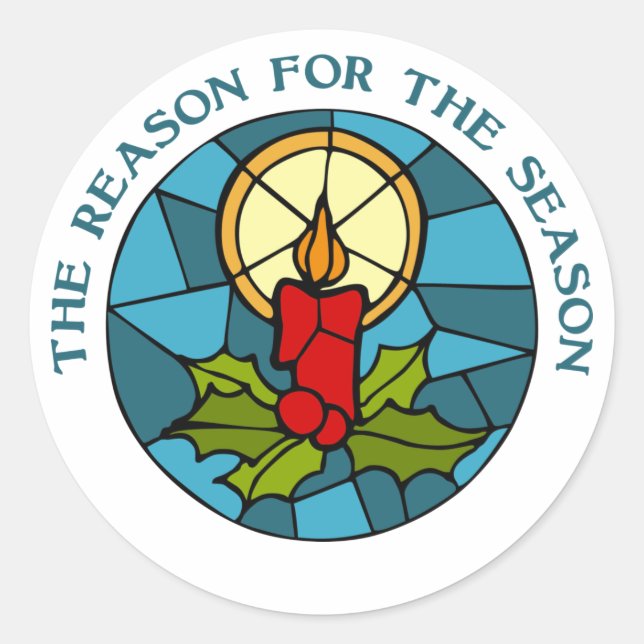 Pegatina Redonda The Reason for the Season 3 (Anverso)