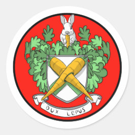 Pegatina Redonda The Royal Bunny