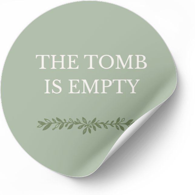 Pegatina Redonda The Tomb Is Empty Easter Sticker  (Subido por el creador)