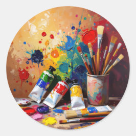 Pegatina Redonda The Tools Of Imagination -