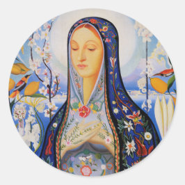 Pegatina Redonda The Virgin - Joseph Stella