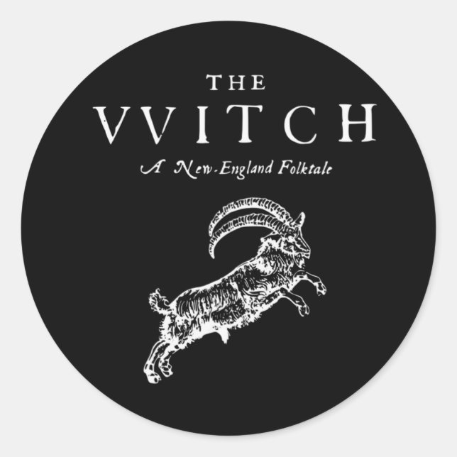 Pegatina Redonda The Vitch a new Eangland (Anverso)