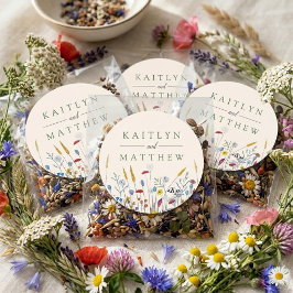Pegatina Redonda The Wildflower Meadow Wedding Suite -