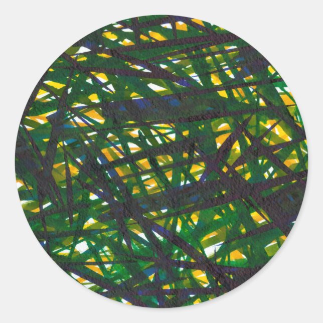 Pegatina Redonda Thicket II (Anverso)