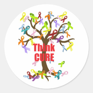 Pegatina Redonda Think CURE (2).png