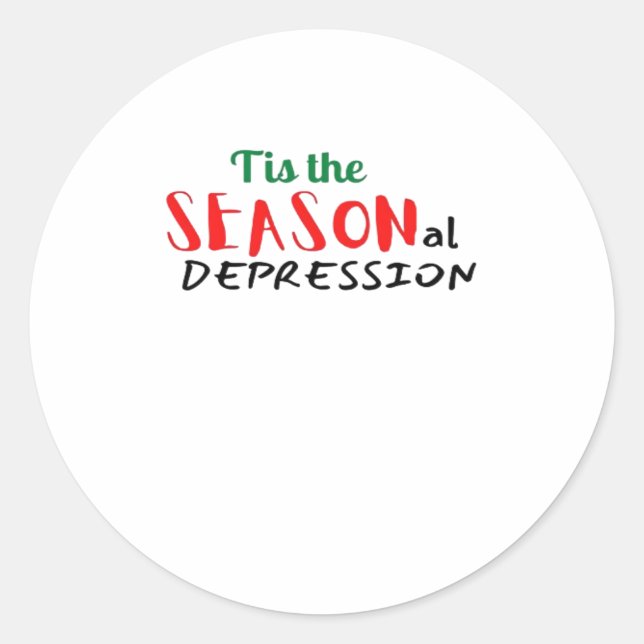 Pegatina Redonda This The Seasonal Depression Holiday (Anverso)