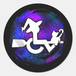 Pegatina Redonda This Witch is Mobile