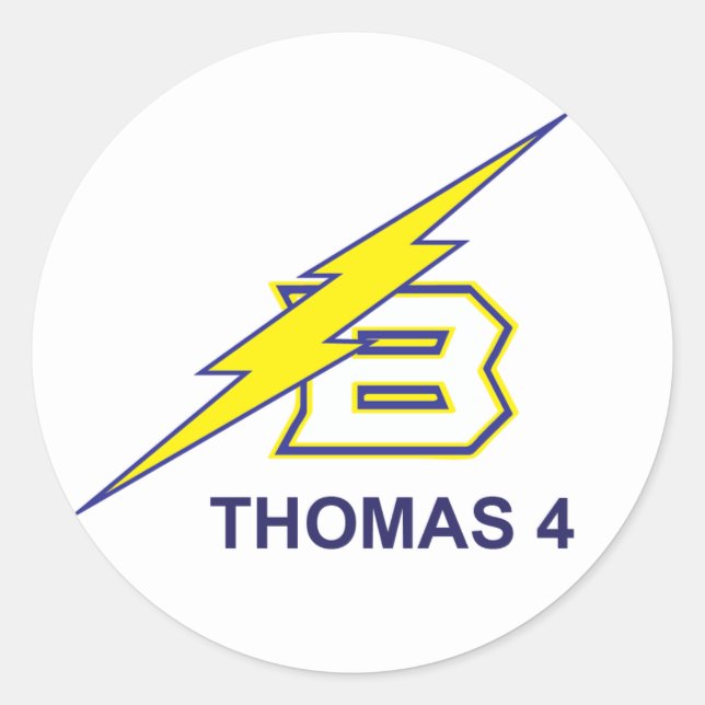 Pegatina Redonda Thomas 4 (Anverso)