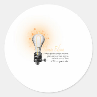 Pegatina Redonda Thomas Edison Tee