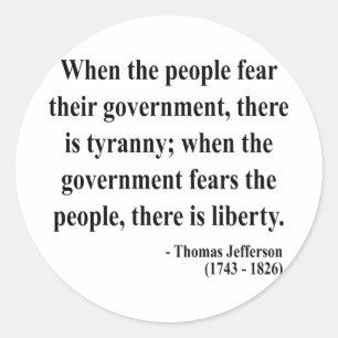 Pegatina Redonda Thomas Jefferson Quote 5a