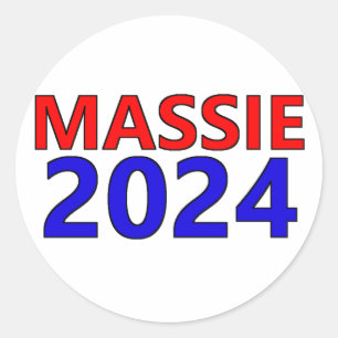 Pegatina Redonda Thomas Massie para el presidente 2024