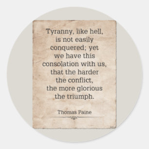 Pegatina Redonda Thomas Paine #1