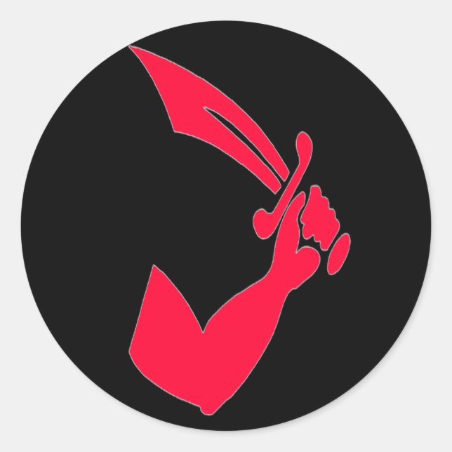 Pegatina Redonda Thomas Tew-Red (Anverso)