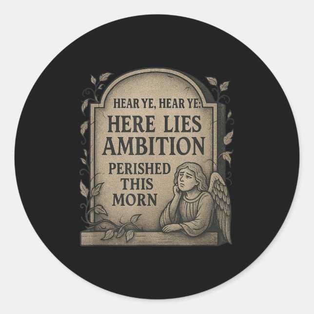 Pegatina Redonda Thou Shalt Not Slack_ A Medieval Guide To Producti (Anverso)