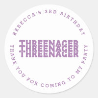Threenager Name 3Birthday Lilac Gracias