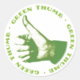 Pegatina Redonda Thumb verde