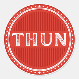 Pegatina Redonda Thun City Pride Emblem – Swiss Identity