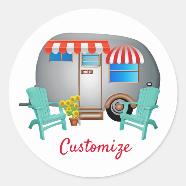 Pegatina Redonda Thunder_Cove de cañón de caravana de lágrimas (Anverso)