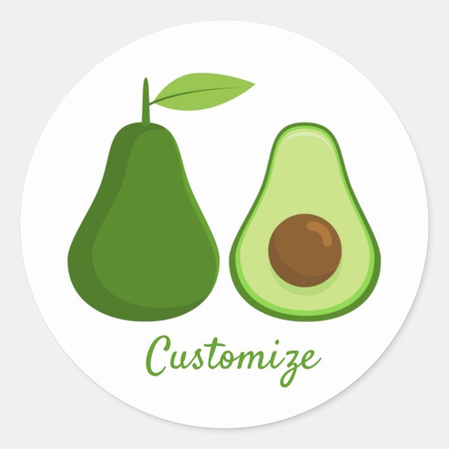 Pegatina Redonda Thunder_Cove de diseño de aguacate Lover (Anverso)