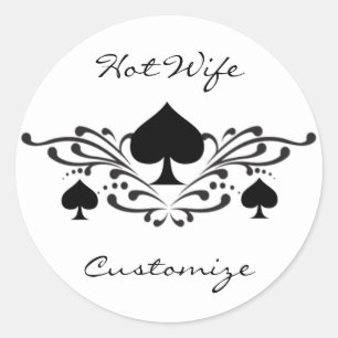 Pegatina Redonda Thunder_Cove de las espadas negras de desplazamien