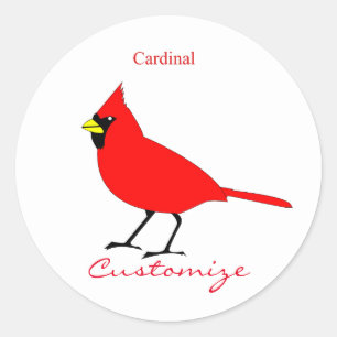 Pegatina Redonda Thunder_Cove del Cardenal Rojo