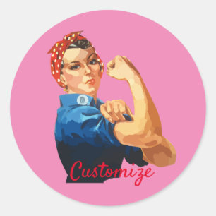 Pegatina Redonda Thunder_Cove (Empoderamiento femenino)