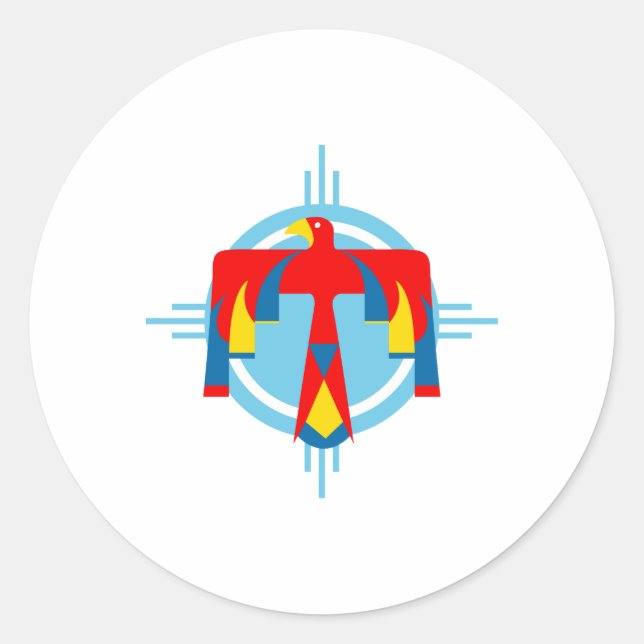 Pegatina Redonda Thunderbird (Anverso)
