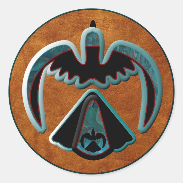 Pegatina Redonda Thunderbird (Anverso)