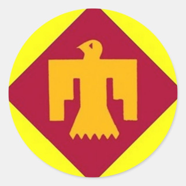 Pegatina Redonda Thunderbird 45 (Anverso)