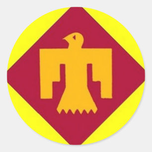 Pegatina Redonda Thunderbird 45.o