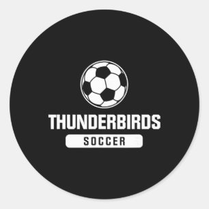 Pegatina Redonda Thunderbirds Fútbol para Escuelas Primarias, Media