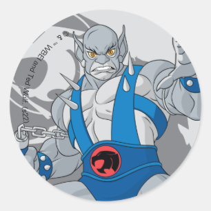 Pegatina Redonda ThunderCats   Gráfica de carácter de pantorro