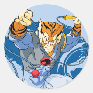 Pegatina Redonda ThunderCats   Gráfica de caracteres tigra