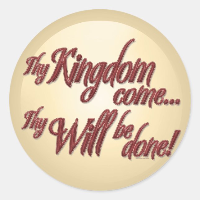 Pegatina Redonda Thy Kingdom Come1 (Anverso)