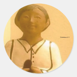 Pegatina Redonda Tibbs Omalay Galatians 6:1