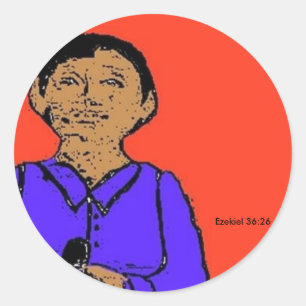 Pegatina Redonda Tibbs Omalay NARANJA Ezekiel 36:26