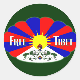 Pegatina Redonda Tíbet Libre