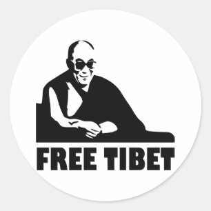 Pegatina Redonda Tíbet Libre