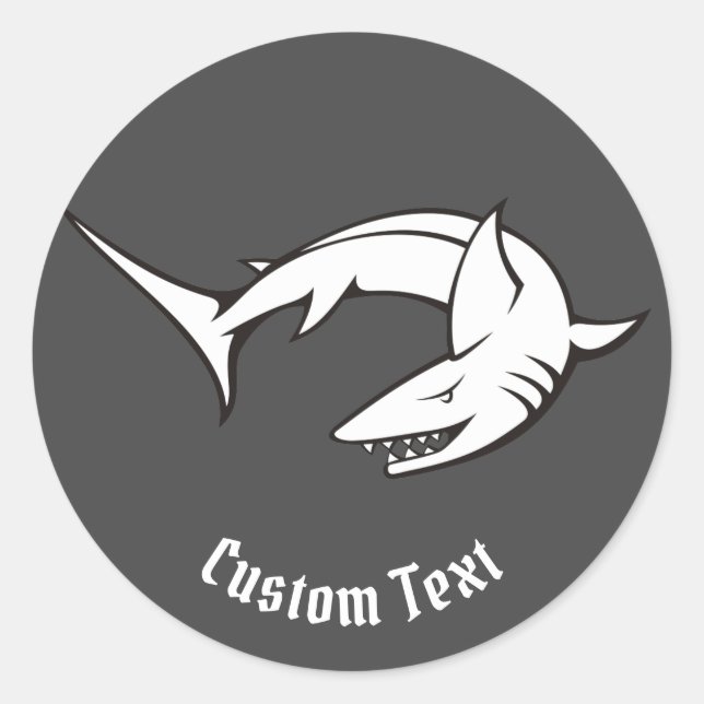 Pegatina Redonda Tiburón (Anverso)