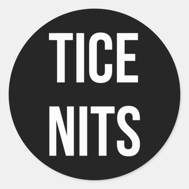 Pegatina Redonda Tice Nits (Anverso)