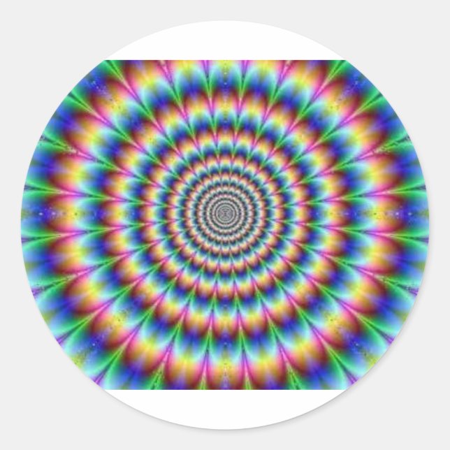 Pegatina Redonda Tie Die Vortex (Anverso)