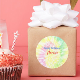 Pegatina Redonda Tie Dye