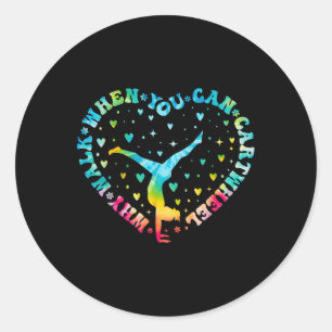 Pegatina Redonda Tie-dye Cardilla Gimnasia Cheerader Gym