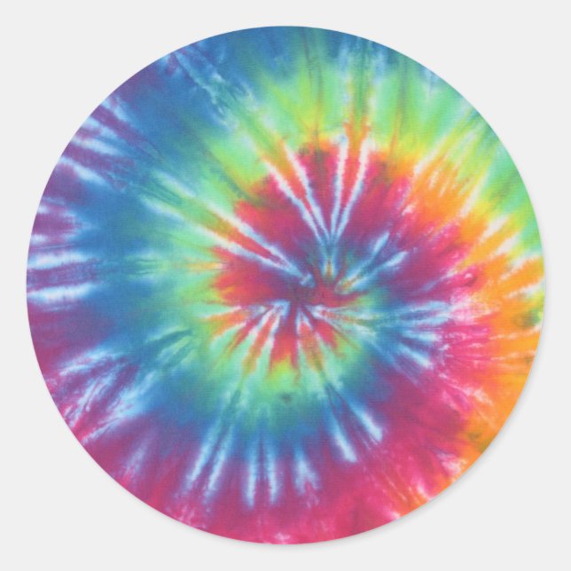 Pegatina Redonda Tie Dye One (Anverso)