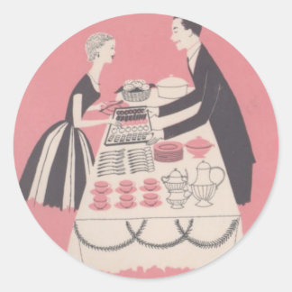 Pegatina Redonda Tiempo de coctel