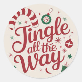 Pegatina Redonda Tiempo de navidades