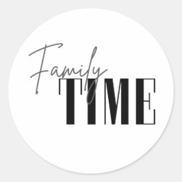 Pegatina Redonda Tiempo en familia