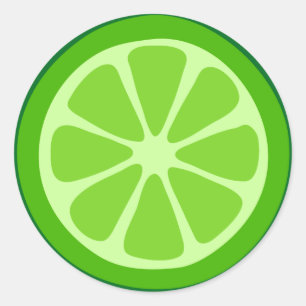 Pegatina Redonda Tiempo LIme