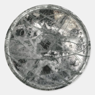 Pegatina Redonda Tiempo y espacio sorprendentes